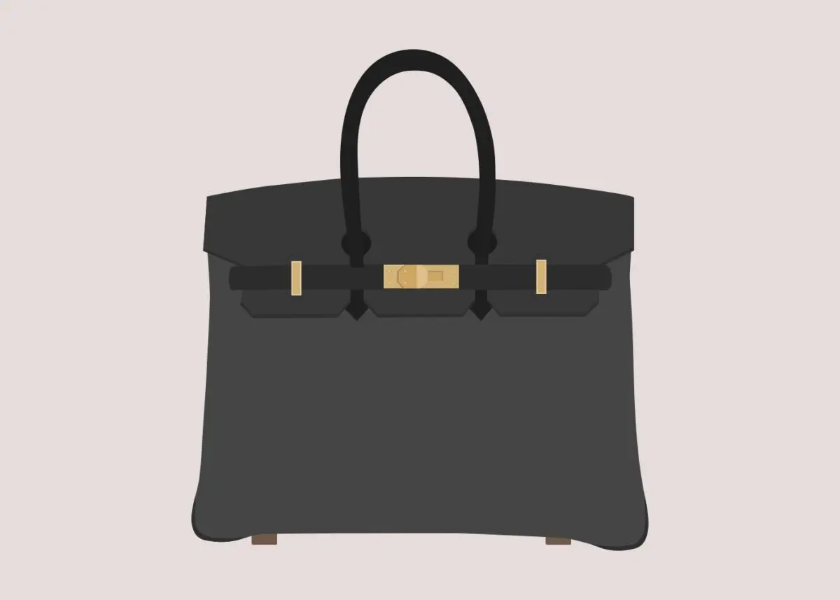 Illustration of a Birkin bag