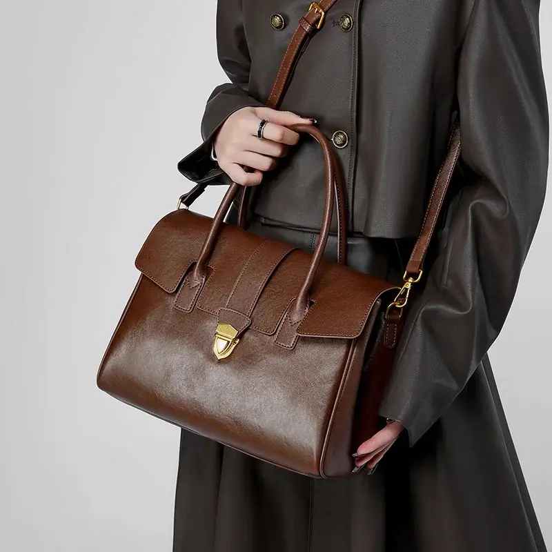 Aurora Structured Leather Tote.