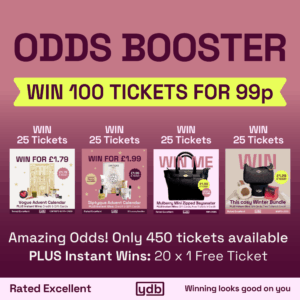 Win 100 tickets for just 99p!