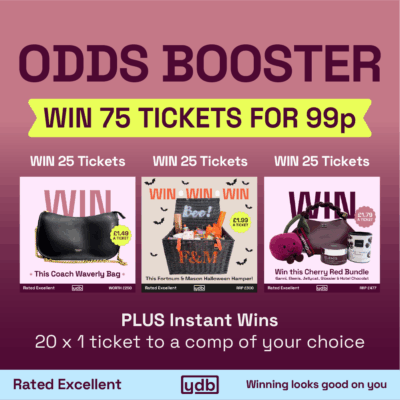 Win 75 tickets for just 99p!