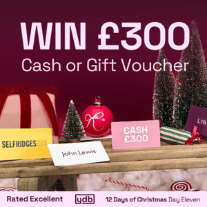 Win £300 Cash a gift card for just £1.29 in day 11 of Your Dream Bag's Xmas advent countdown.