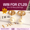 Win these Dior CD Navy Earrings, worth £320, for just £1.29 in Day 6 of our YDB advent competitions!