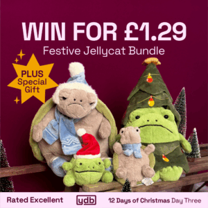 Win a Christmas Jellycat Bundle for just £1.29. We'll add a special gift too!