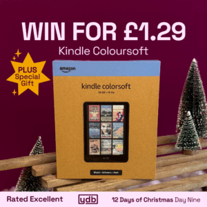 Win a Kindle Coloursoft, worth £240, for just £1.29 on Day 9 of the YDB 12 days of Christmas countdown.