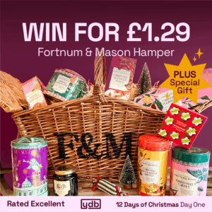 Win a Fortnum & Mason hamper worth £170 for just £1.29 in day 1 of our YDB Christmas advent competition!