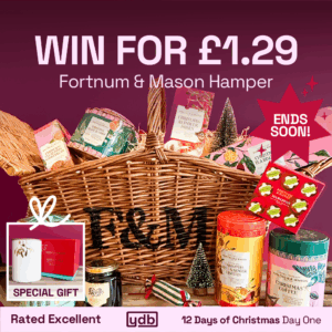 Win this Fortnum and Mason Hamper plus a special gift for just £1.29! Ends soon!